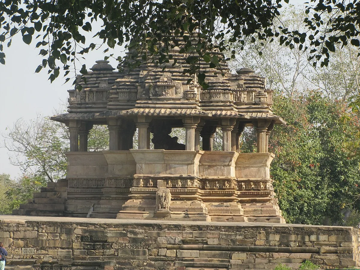 Nandi Temple within the Khajuraho temple complex